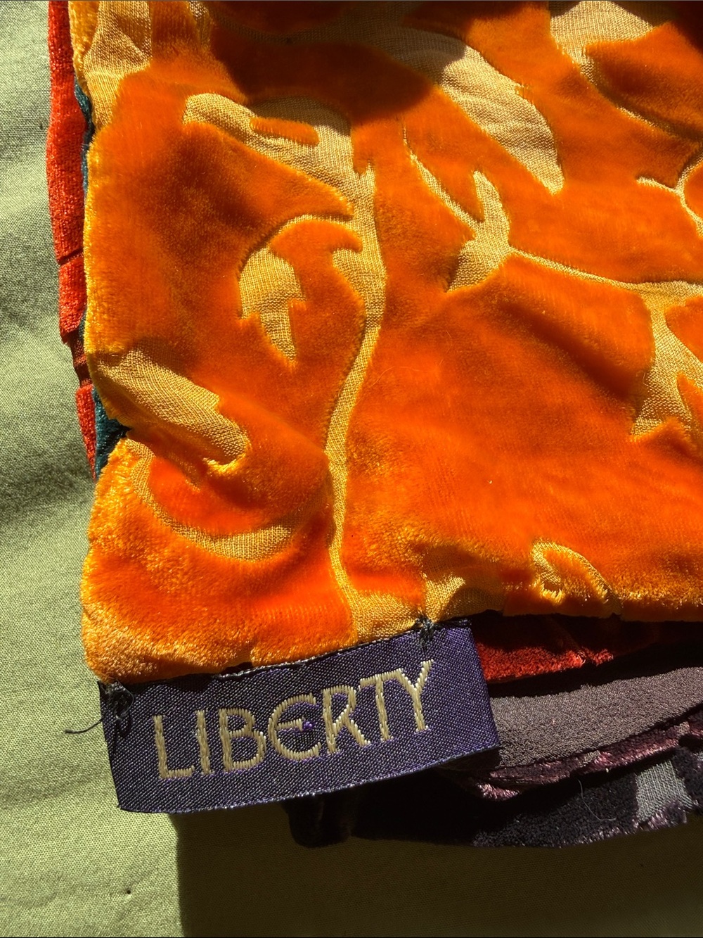 Liberty of London Velvet Burnout Ombre oblong Scarf